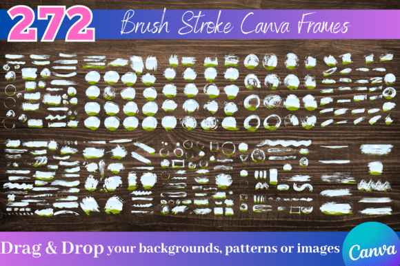 272 Bleach | Brush Effect Canva Frames for Creative Projects