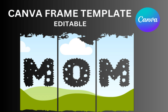 Brushstroke Mom Canva Frame Template: Authentic Design for Modern Creators
