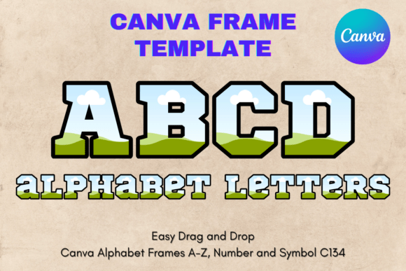 Canva Letters Frame Alphabet Template134: Your Design Toolkit