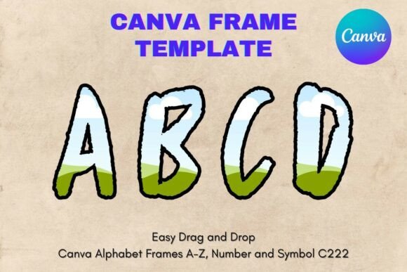 Canva Letters Frame Alphabet Template222: Design Custom Letters