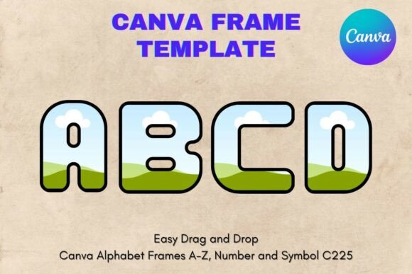 Canva Letters Frame Alphabet Template225: Your Creative Design Tool