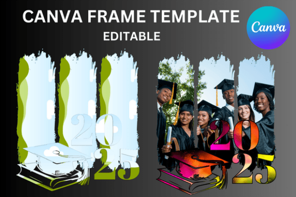 Celebrate 2025 with the Brushstroke Canva Frame