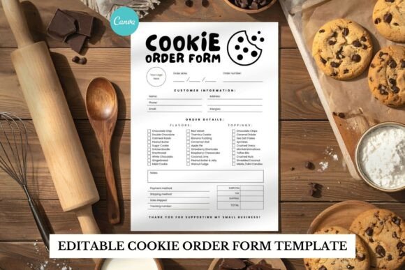Clean & Stylish: The Minimalistic Cookie Order Form Template