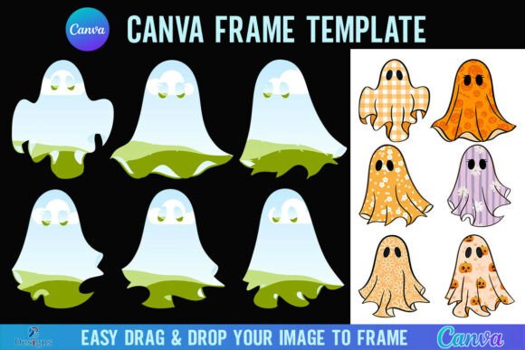 Cute Boo: Elevate Your Spooky Designs with This Halloween Canva Frame