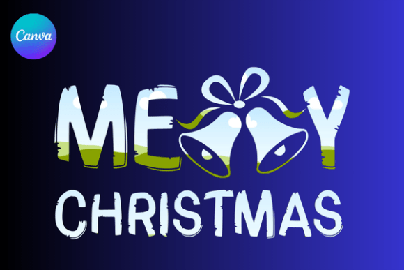 Deck Your Designs with the Merry Christmas Bells Canva Frame