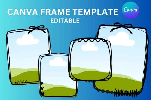Doodle Borber Coquette Canva Frame: Whimsical Digital Design