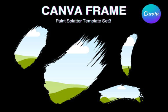 Elevate Visuals with Paint Brush Brush Stroke Canva Frame_3