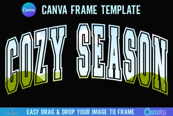 Embrace Autumn Aesthetics with Cozy Season Canva Frame Varsity Fall