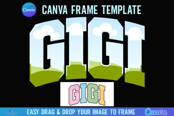 Gigi Canva Frame Varsity Grandma: A Modern Design Asset