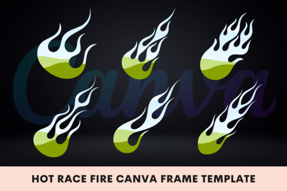 Hot Race Fire Canva Frame: Ignite Your Visuals