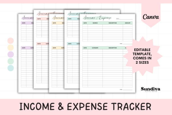Master Your Budget with the Income & Expense Tracker Sheet Canva 4