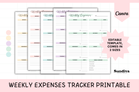 Master Your Money: The Editable Weekly Expenses Tracker Sheet 2