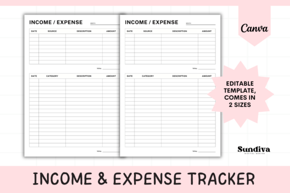 Master Your Money with the Income & Expense Tracker Sheet Canva 3