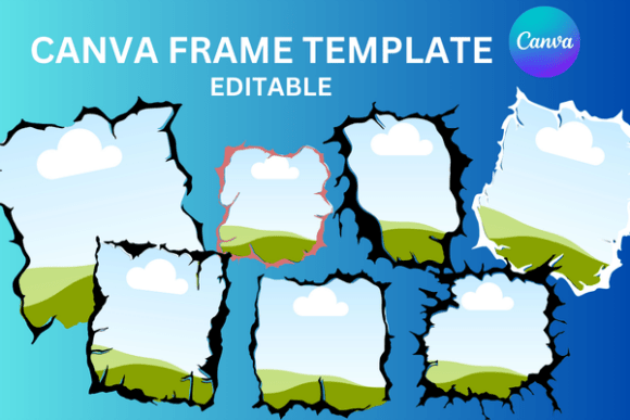 Torn Paper Canva Frame Splash Border: Add Edgy Texture to Digital Designs