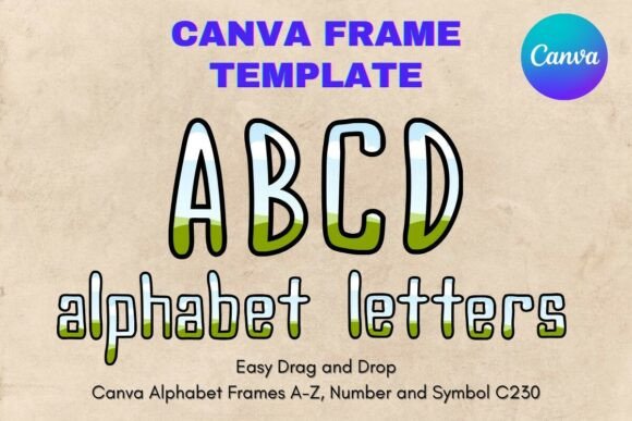 Unlock Creative Freedom with Canva Letters Frame Alphabet Template230
