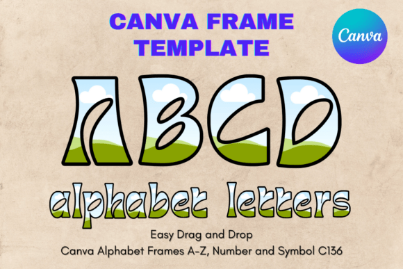 Unlock Creative Potential with Canva Letters Frame Alphabet Template136