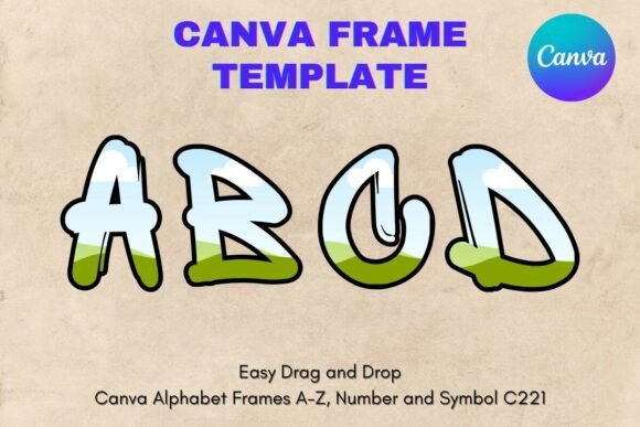 Unlocking Creative Typography with Canva Letters Frame Alphabet Template221