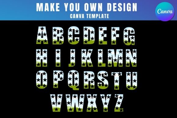 USA Alphabet Letter Frame Canva: A Fresh Take on Patriotic Design